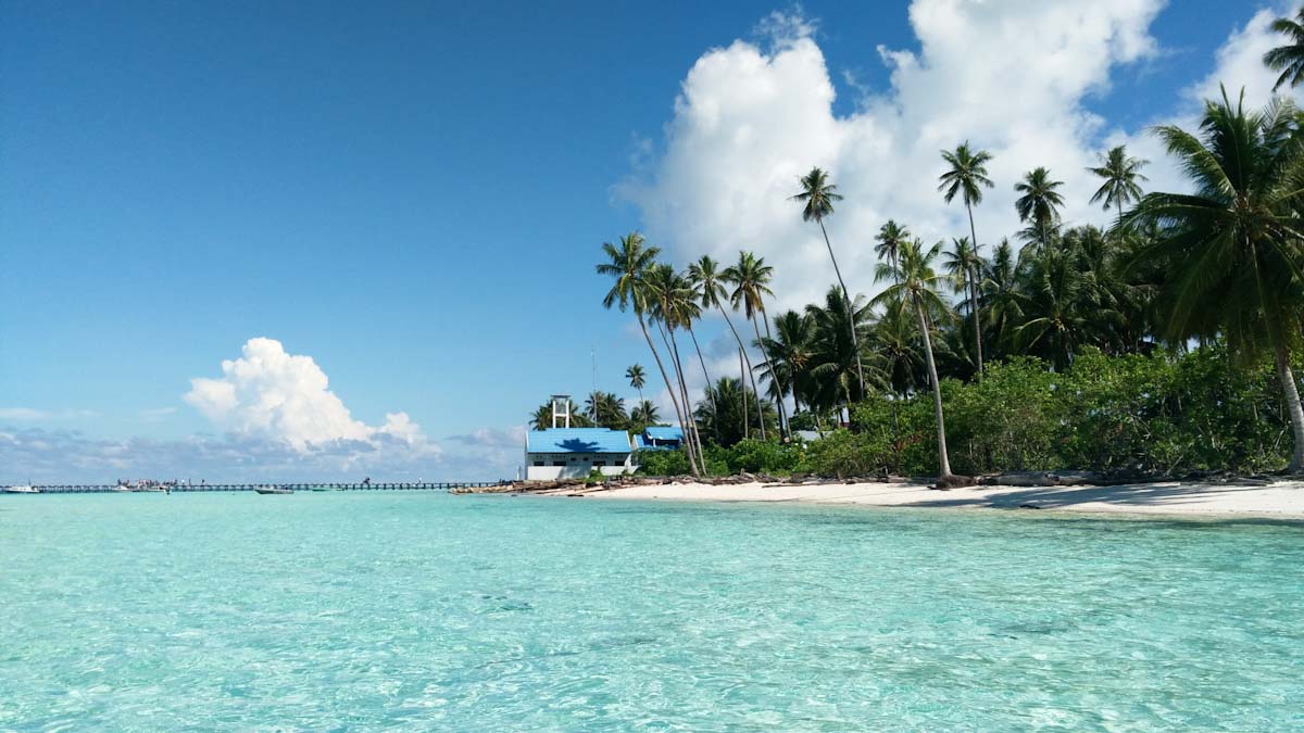 Scuba diving jetty at Maratua Island