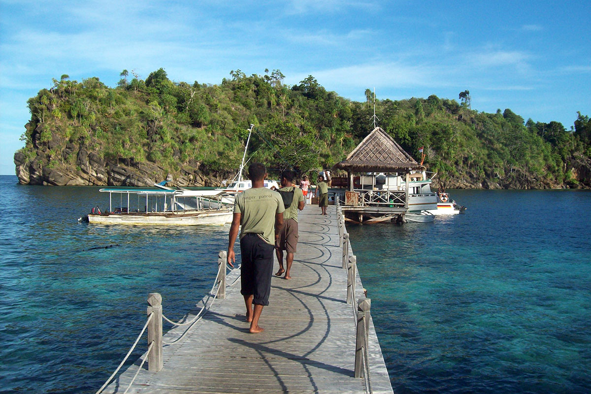 Misool Eco Resort’s arrival jetty