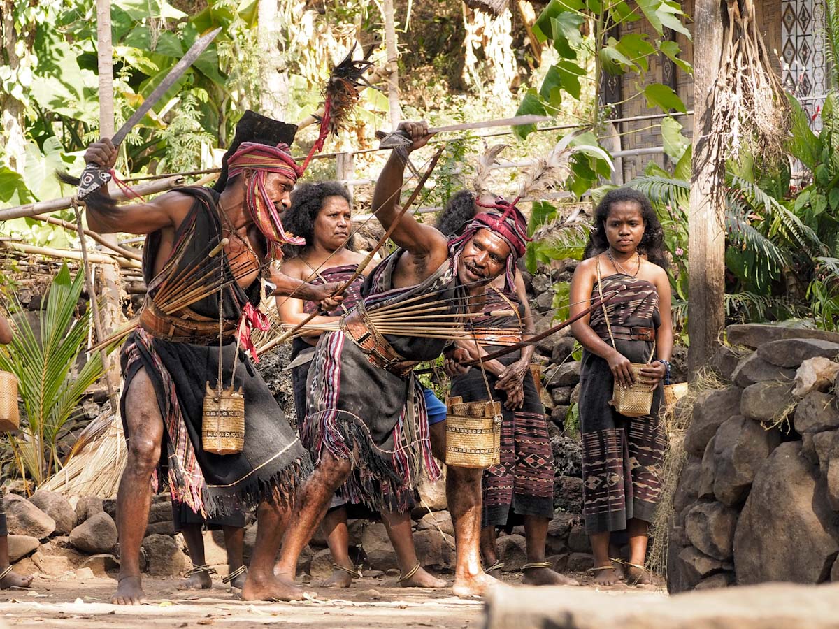 Village visit in Ring of Fire dive cruise