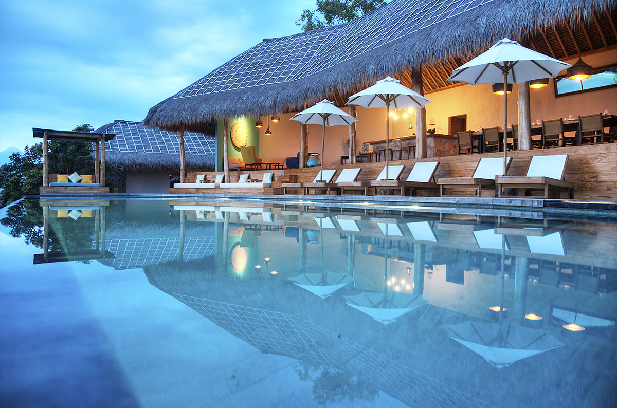 Infinity pool at Savu South Alor Resort