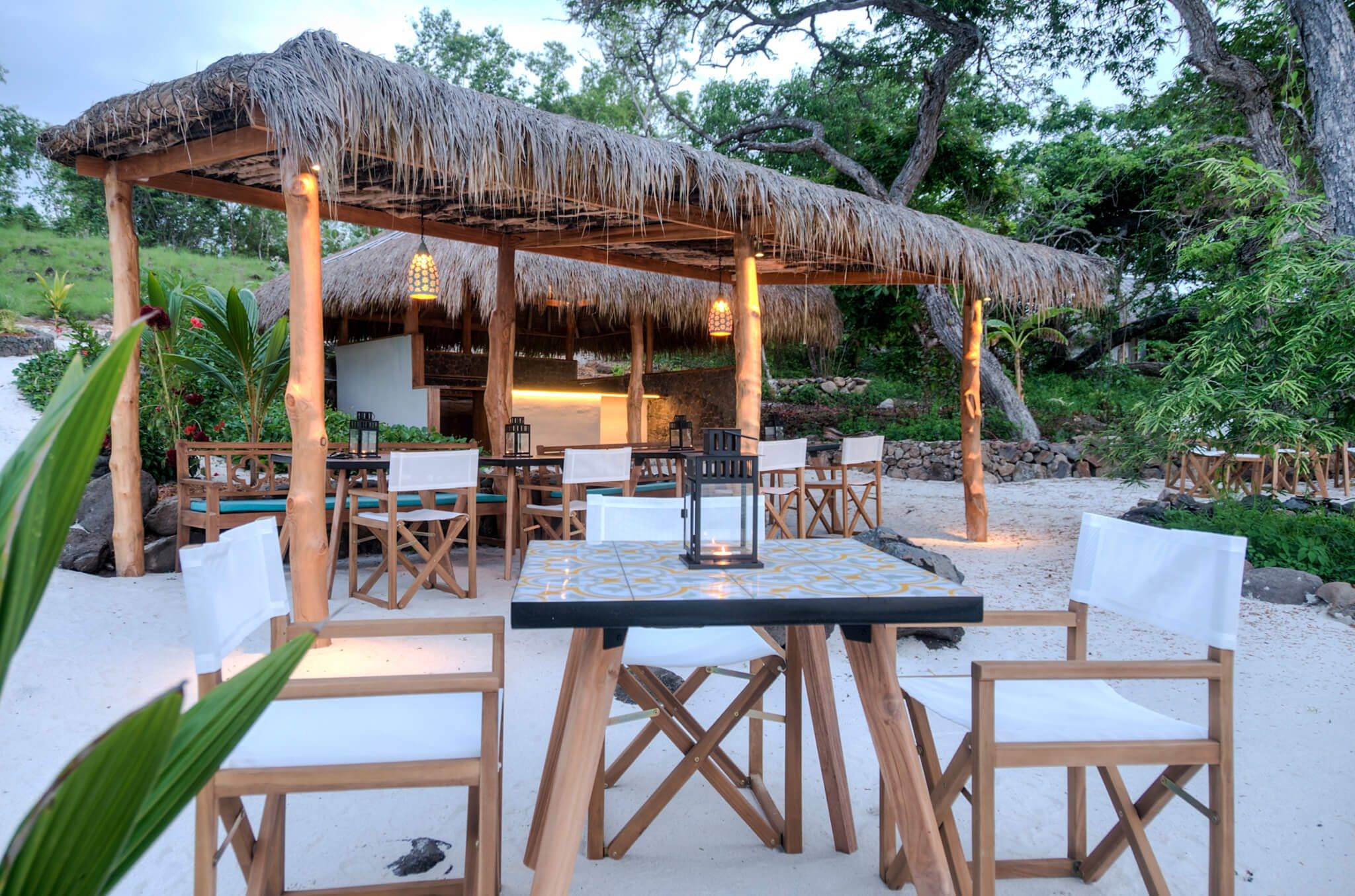 Dining on the beach at Savu South Alor Resort