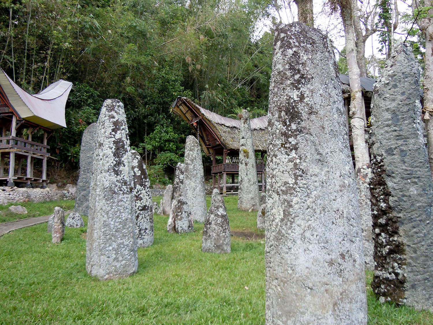Group of monlith on a Toraja burial site