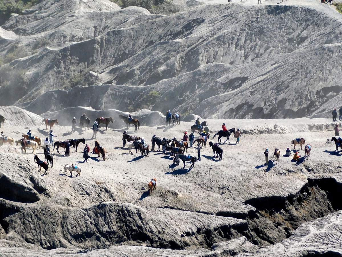 Lunar panorama of Bromo, known as "The Sea of Sand"